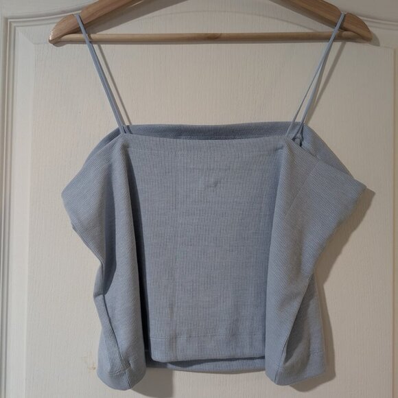 NEW American Eagle | Bungee-Strap Crop Cami In Blue - Picture 5 of 9